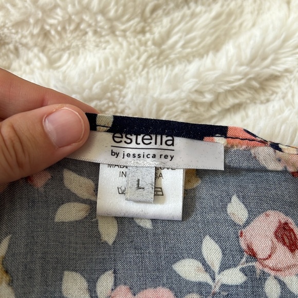 Wrap Dress/Cover Up in Navy Fleur Estella by Jessica Ray - Picture 3 of 11